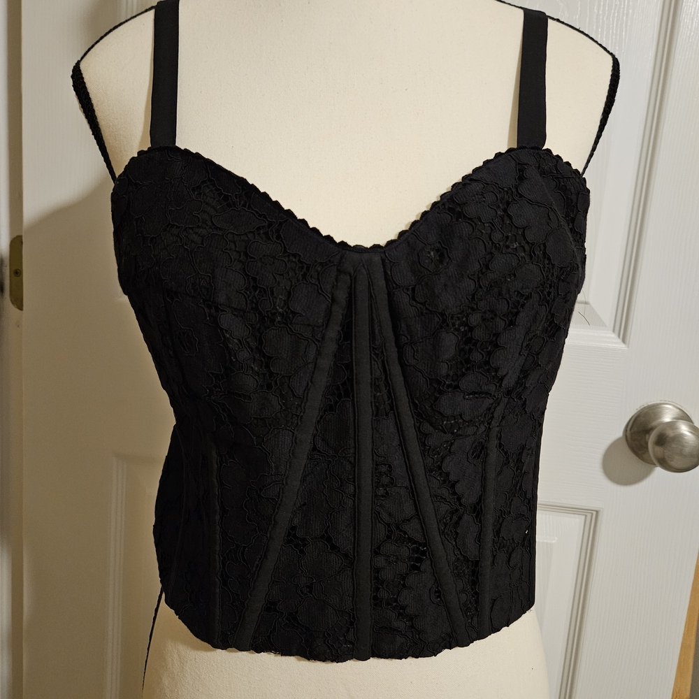 Express Black Lace Corset Top